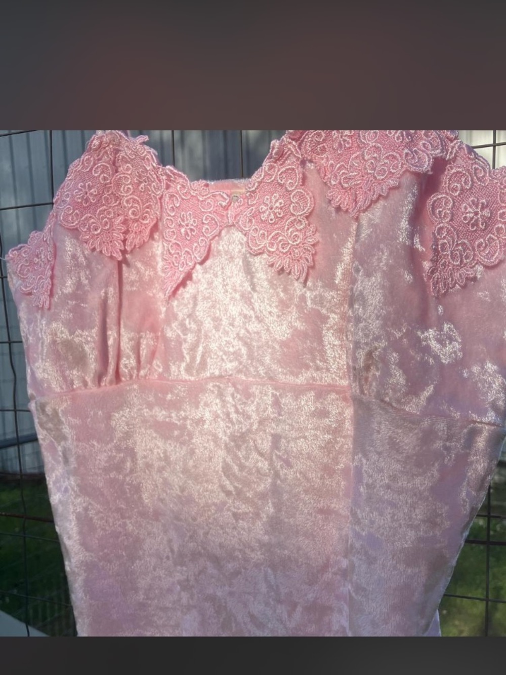 725 Originals Pink Velour Top (double straps)